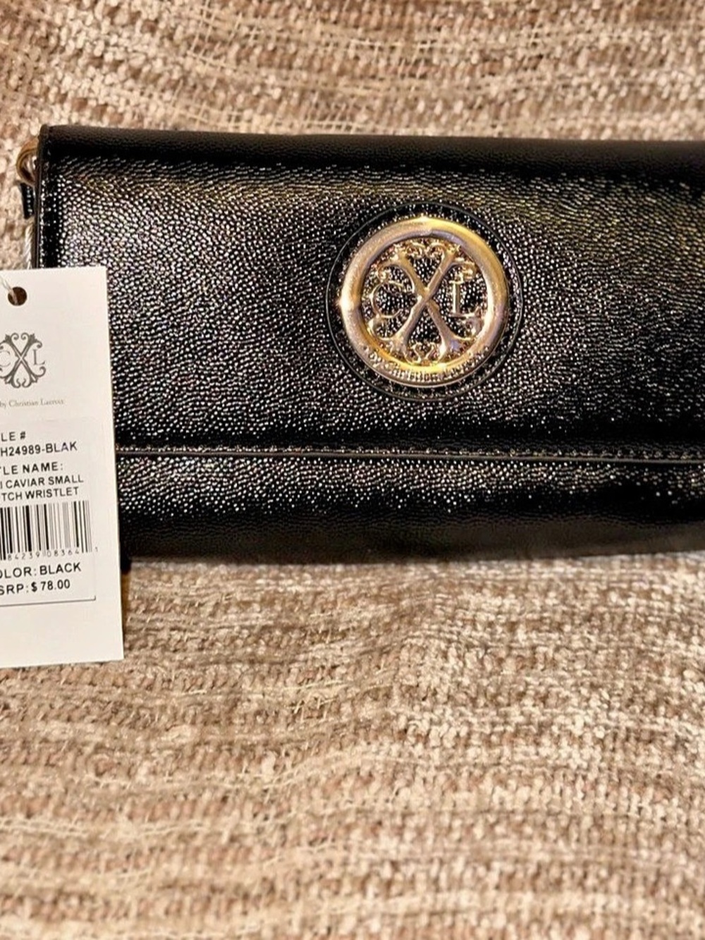 CXL by Christian Lacroix Clutch Wristlet Black NWT